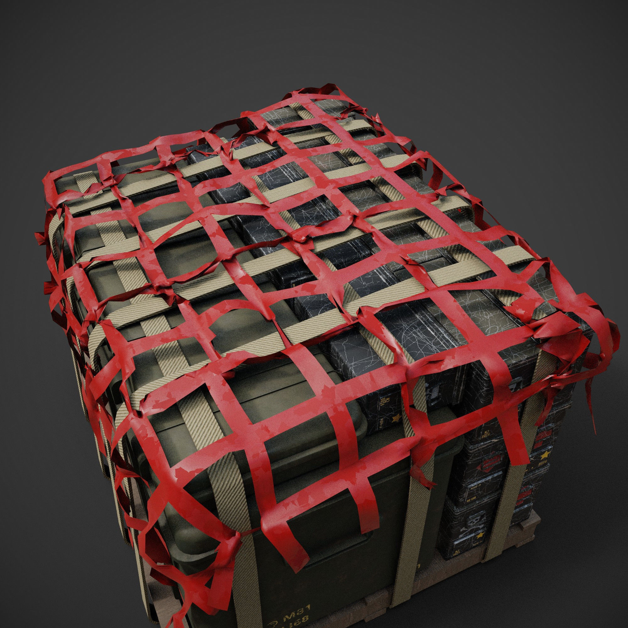 loot box supply Low-poly 3D model_3