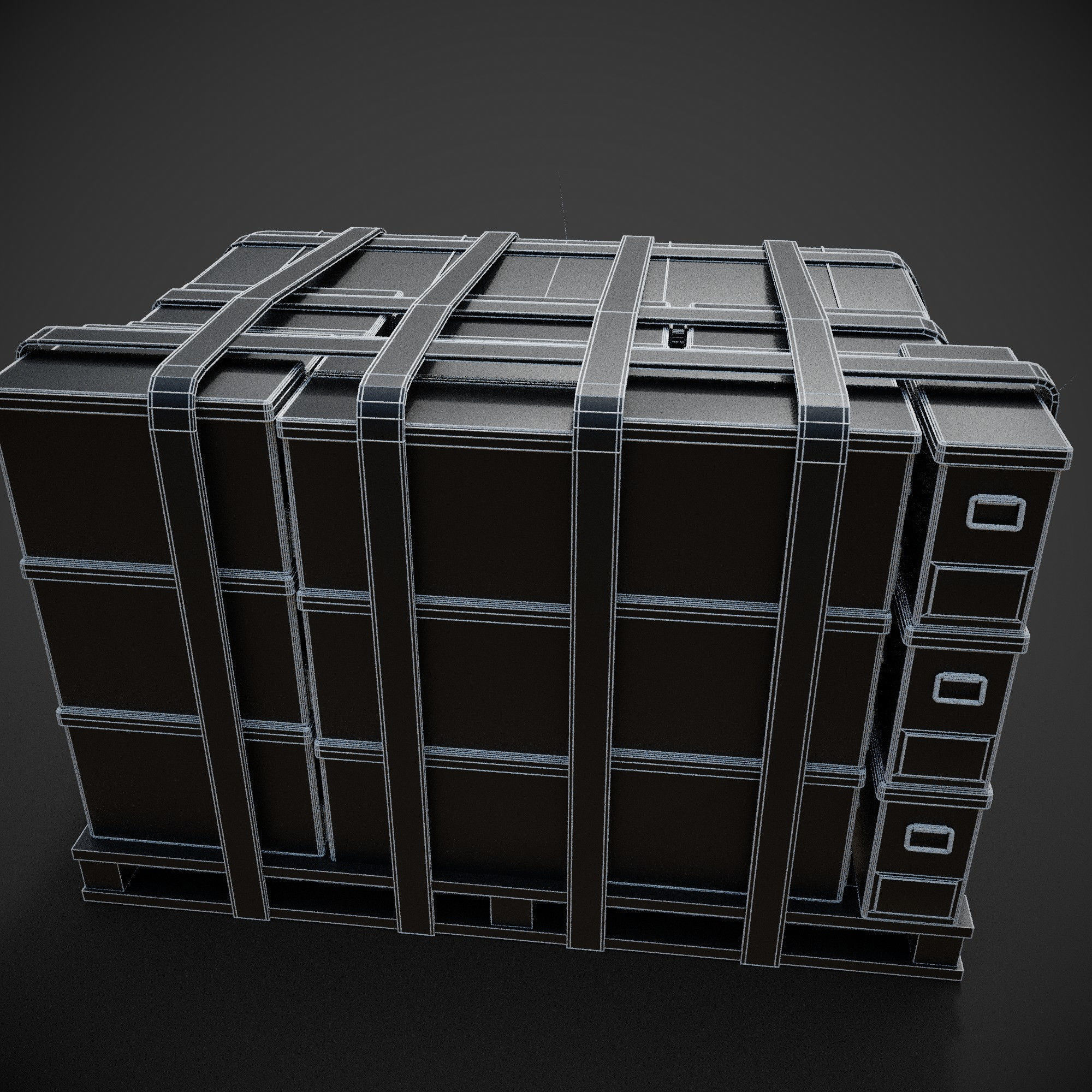 loot box supply Low-poly 3D model_8