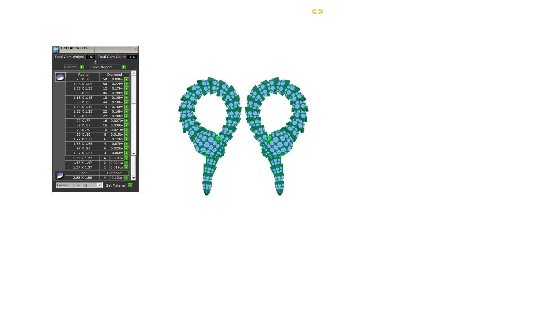 earrings Snake 3D print model_3