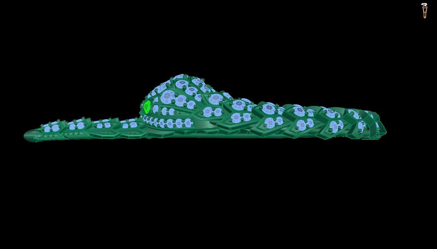 earrings Snake 3D print model_2