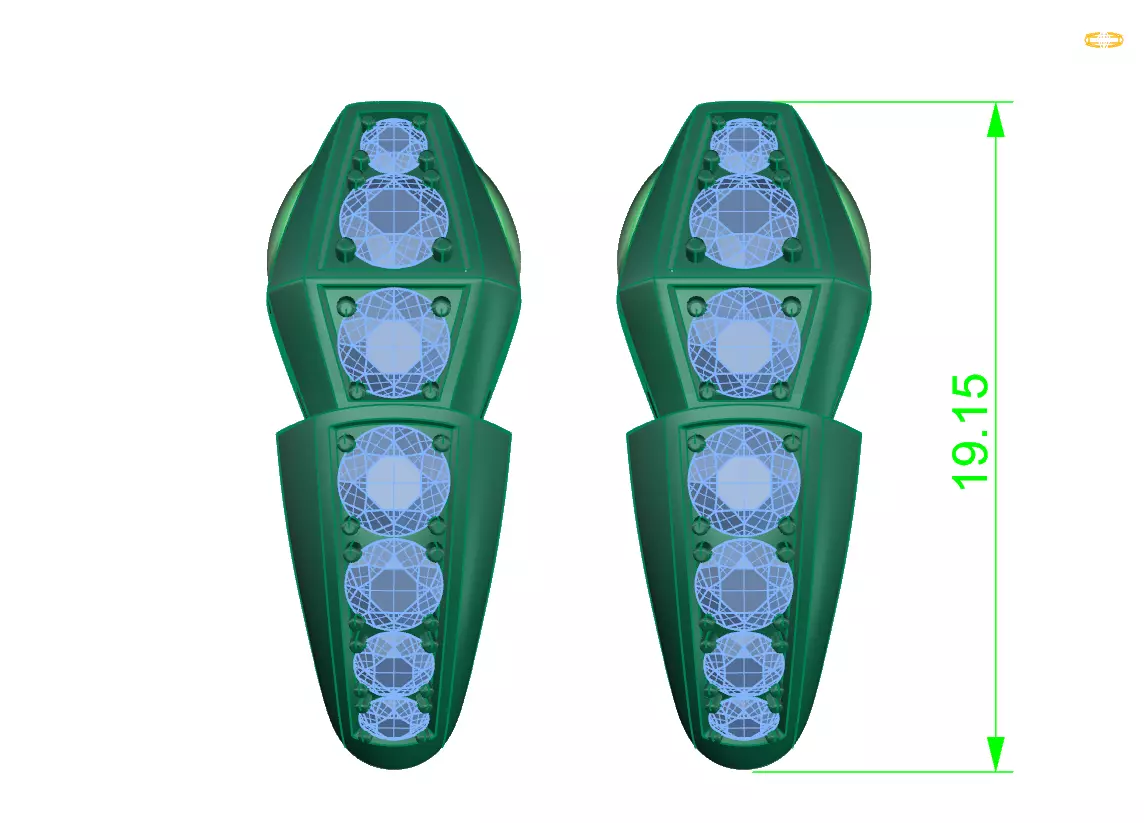earrings snake 3D print model_0