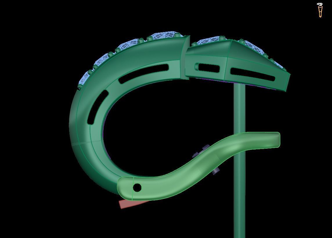 earrings snake 3D print model_1