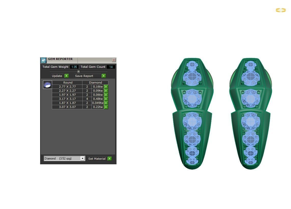 earrings snake 3D print model_3