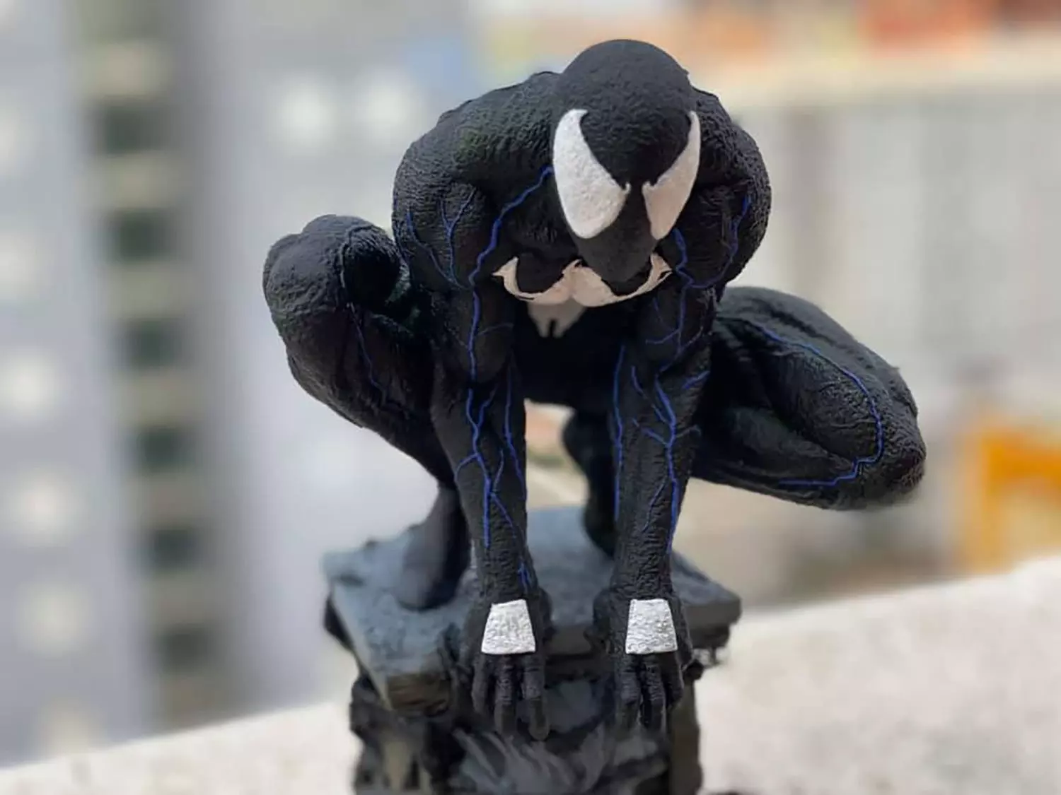 Symbiote Spiderman Statue 3D Model Ready to Print STL 3D print model_0