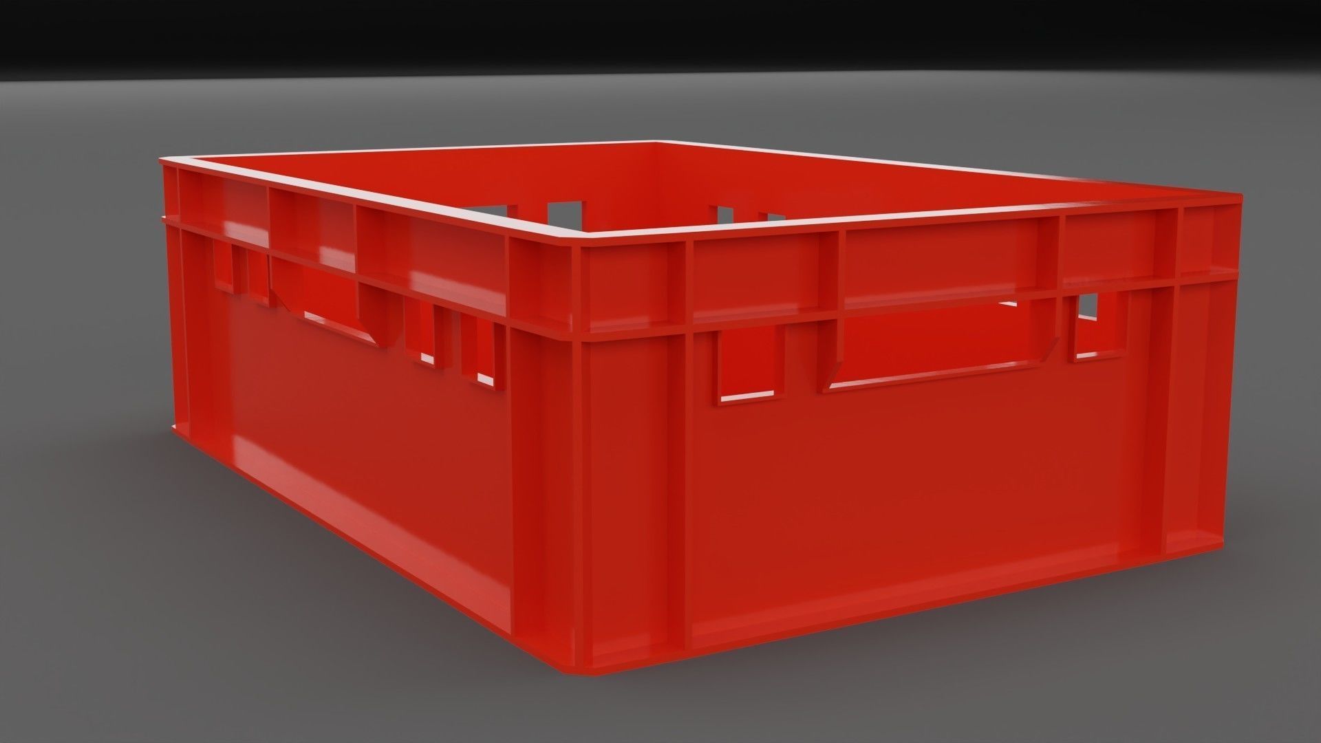 Plastic crate 01 Low-poly 3D model_1