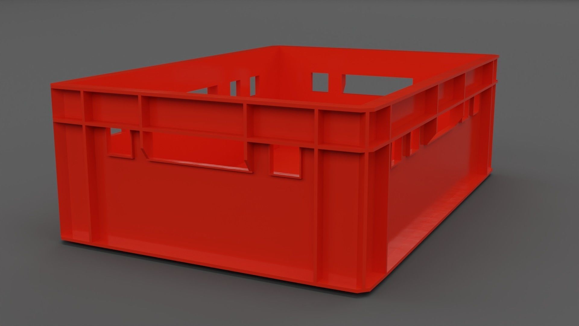 Plastic crate 01 Low-poly 3D model_3