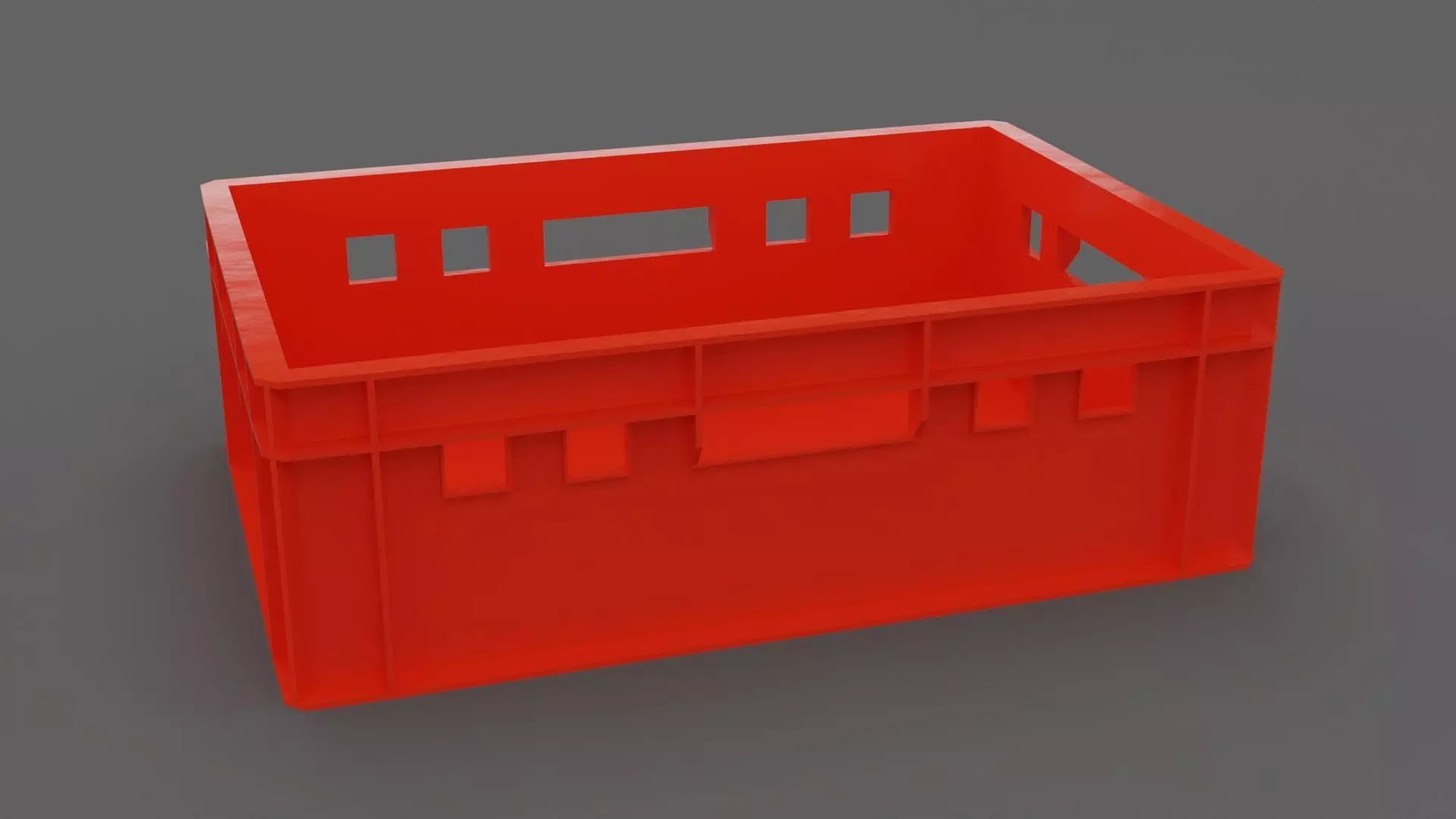 Plastic crate 01 Low-poly 3D model_0