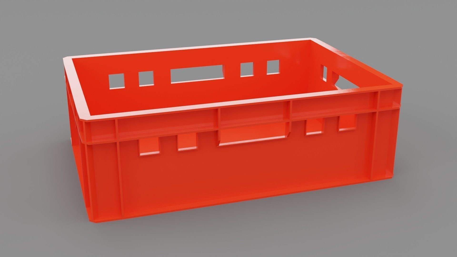 Plastic crate 01 Low-poly 3D model_8