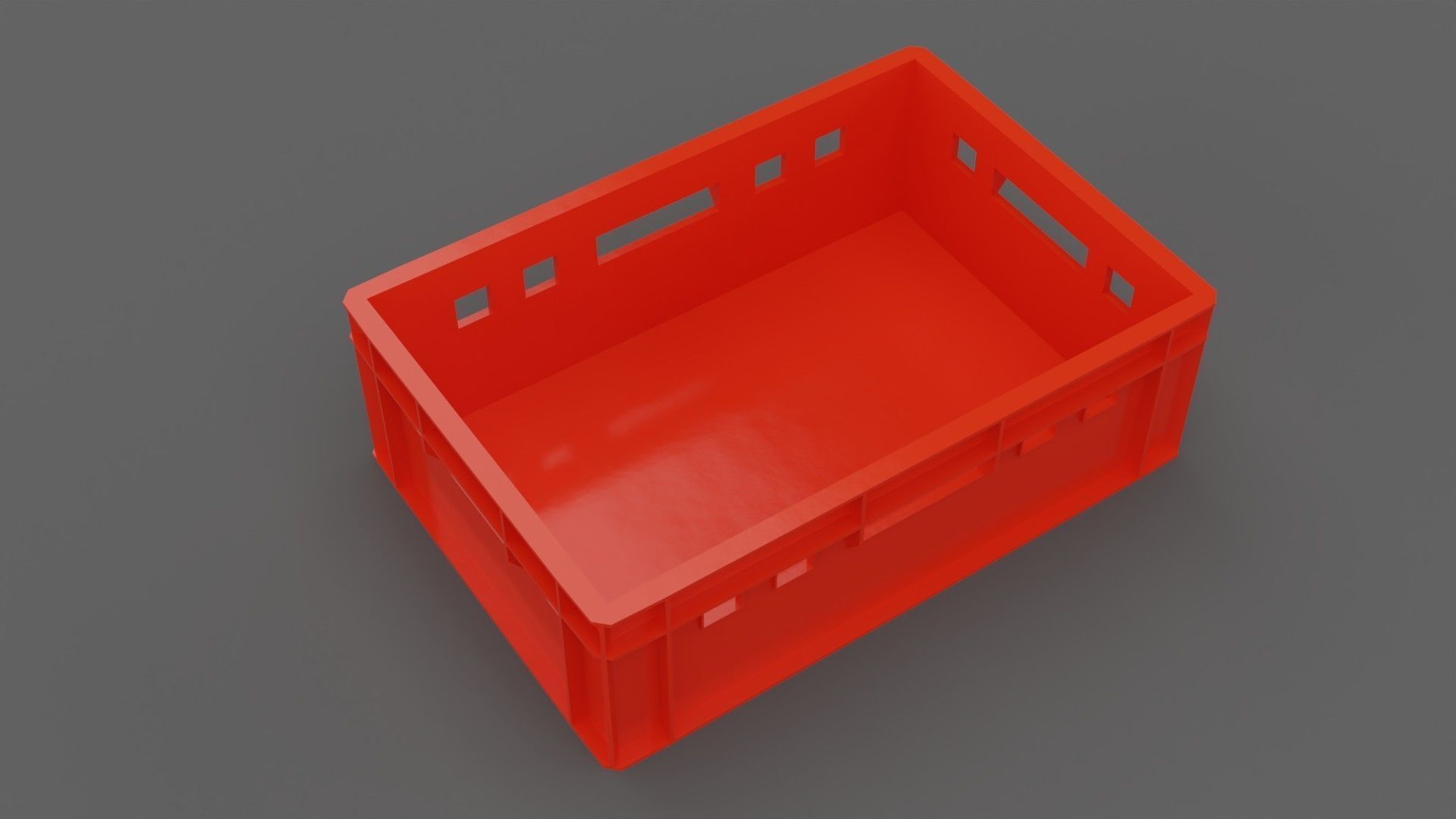 Plastic crate 01 Low-poly 3D model_2