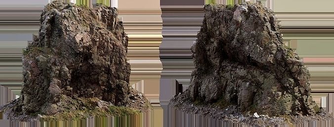 Rock white 4 Free 3D model