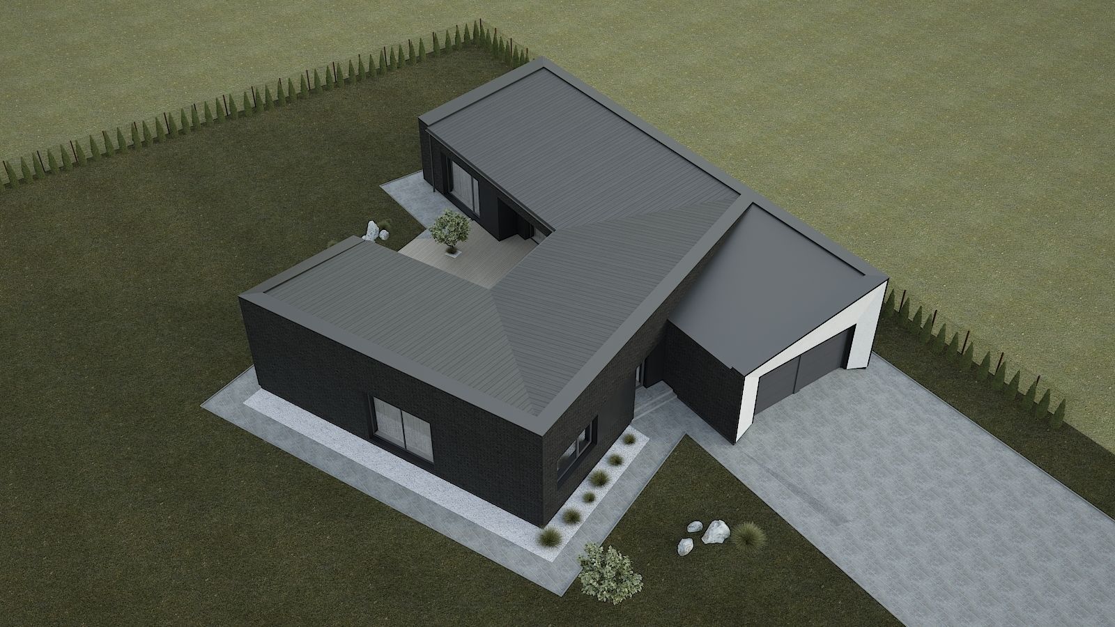 Modern house 3D model_5