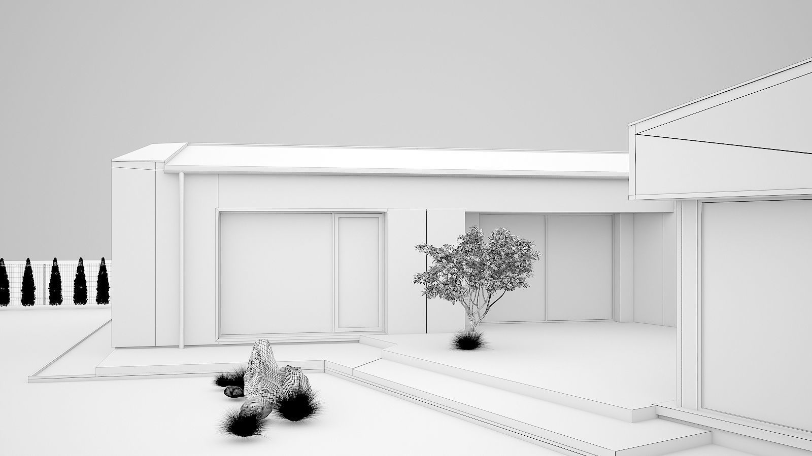 Modern house 3D model_8