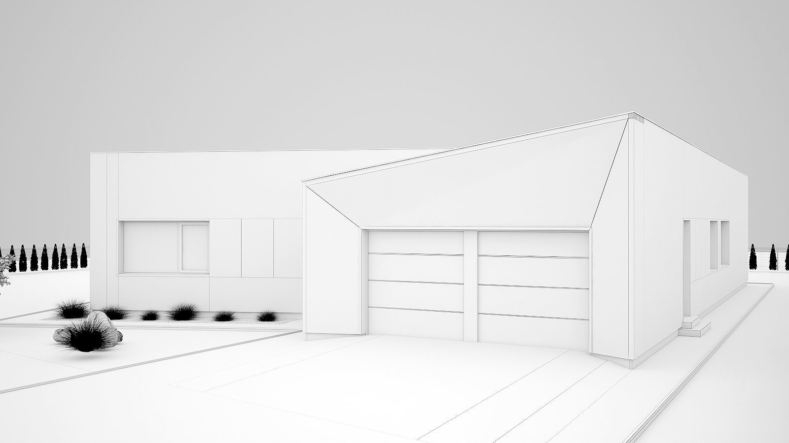 Modern house 3D model_9