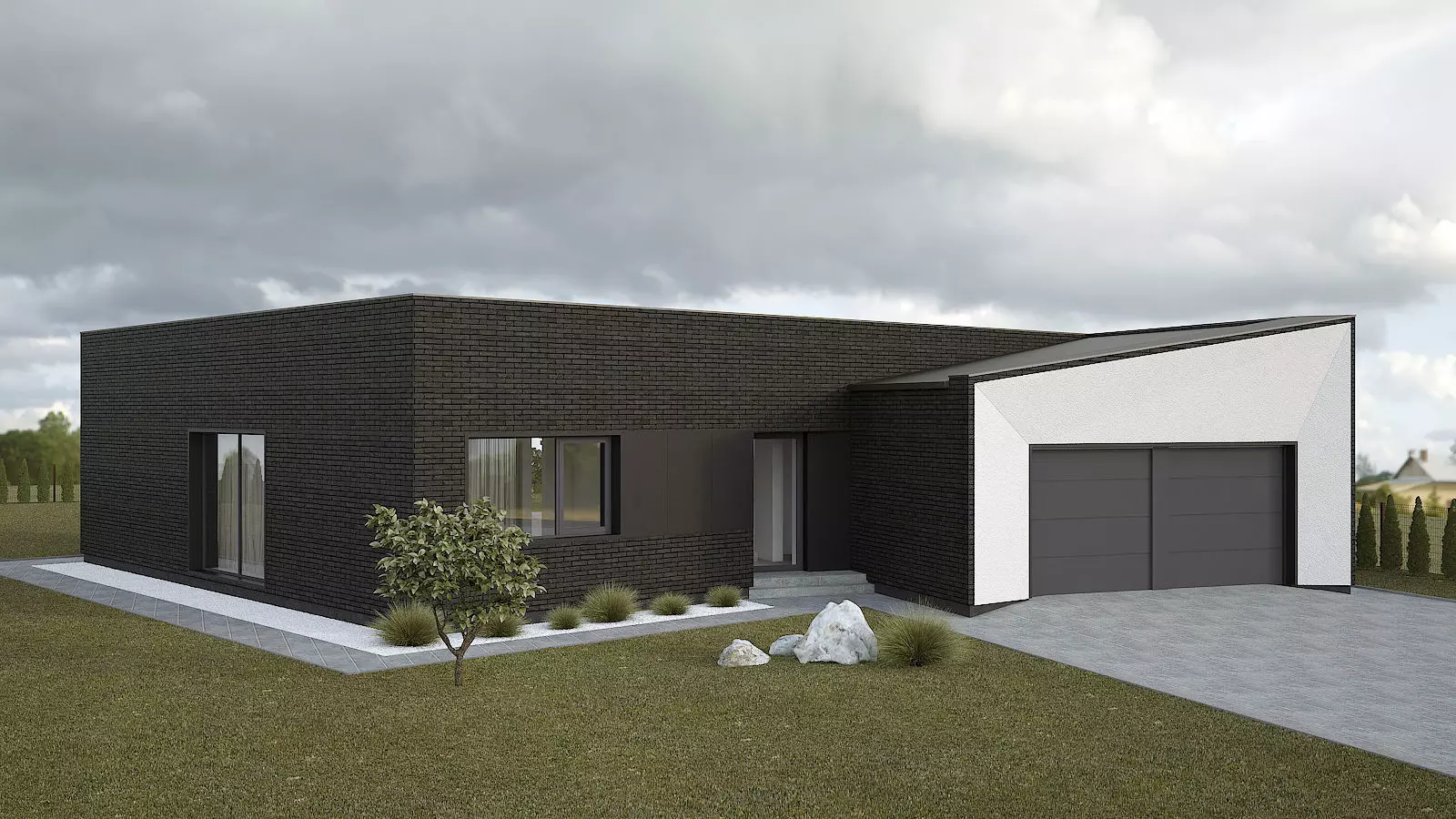 Modern house 3D model_0