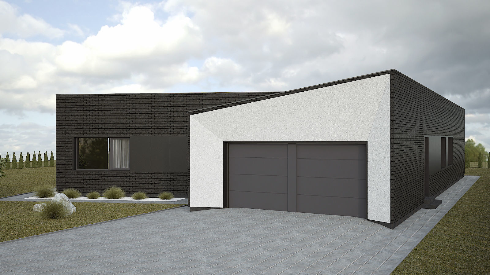 Modern house 3D model_4