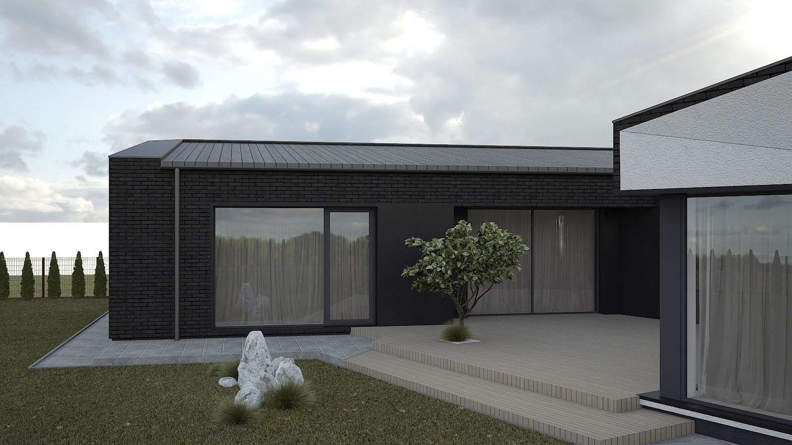 Modern house 3D model_3
