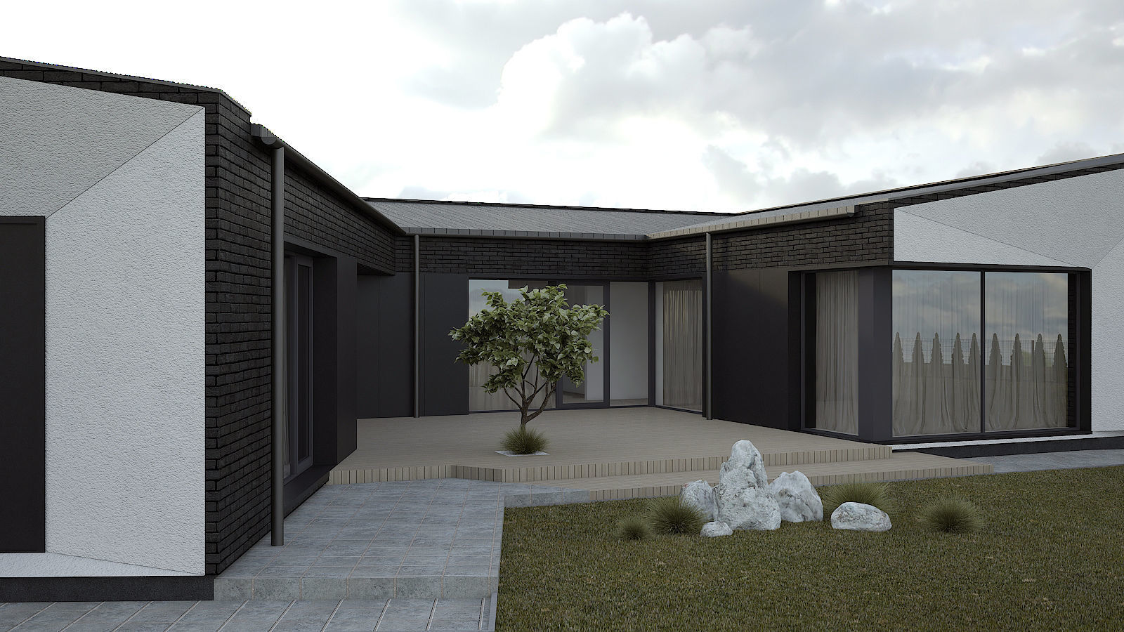 Modern house 3D model_2