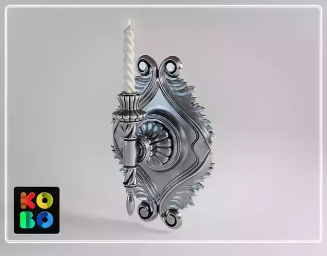 Ornamental Candlestick 07 - 4K 3D model
