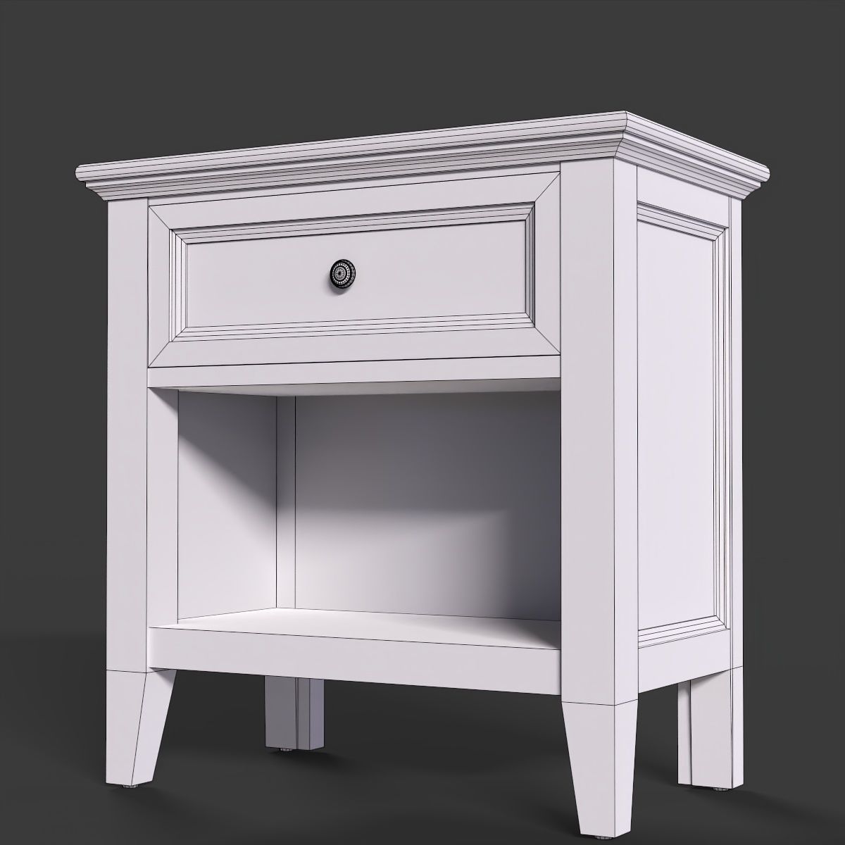 NightStand Low-poly 3D model_7