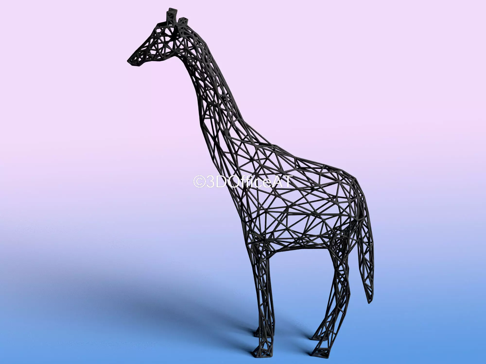 Giraffe Wire Frame Art - Resin Printing Free 3D print model_0