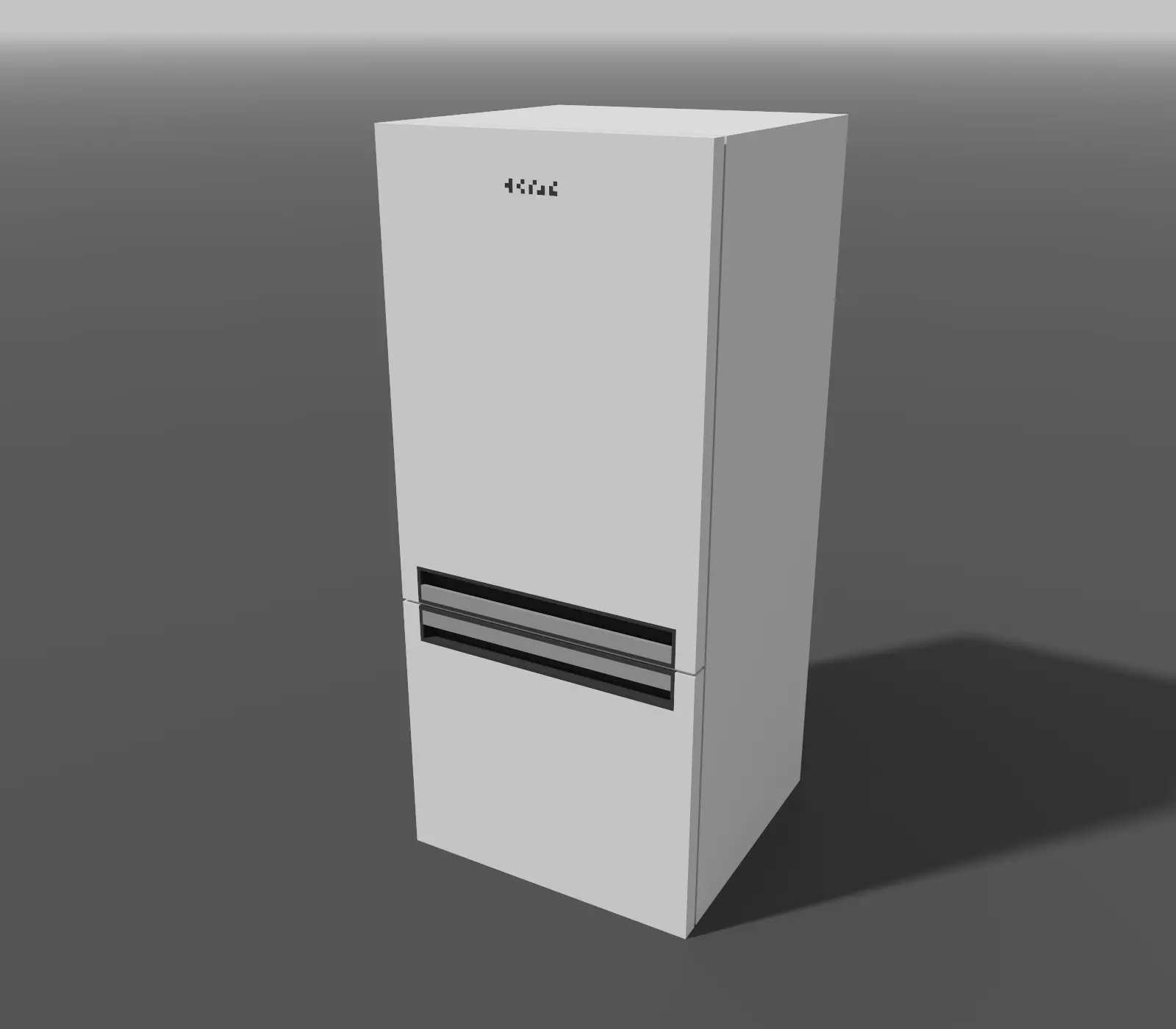 Fridge in voxel graphics Free low-poly 3D model