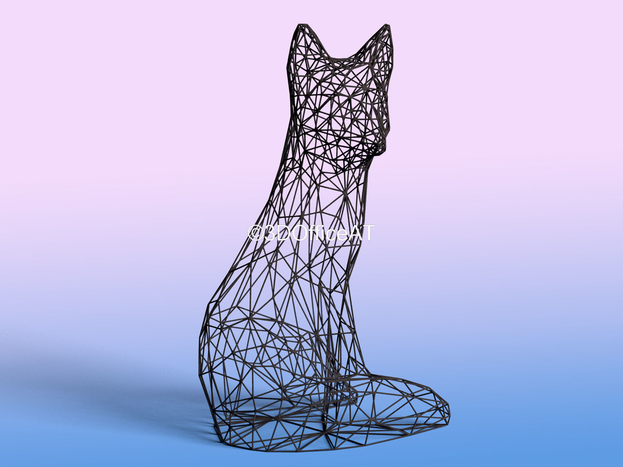 Fox Wire Art - Resin print 3D print model_12