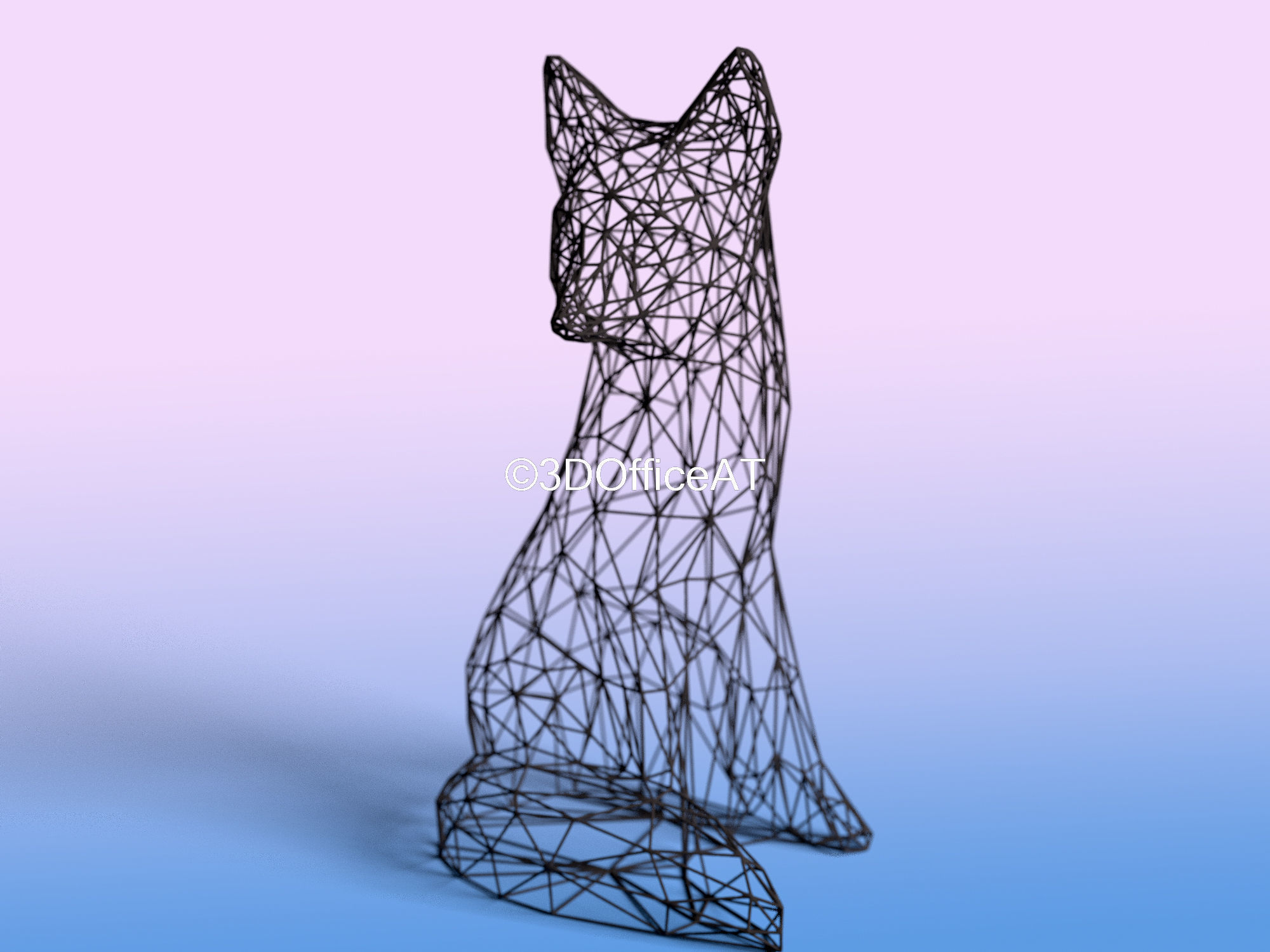 Fox Wire Art - Resin print 3D print model_5