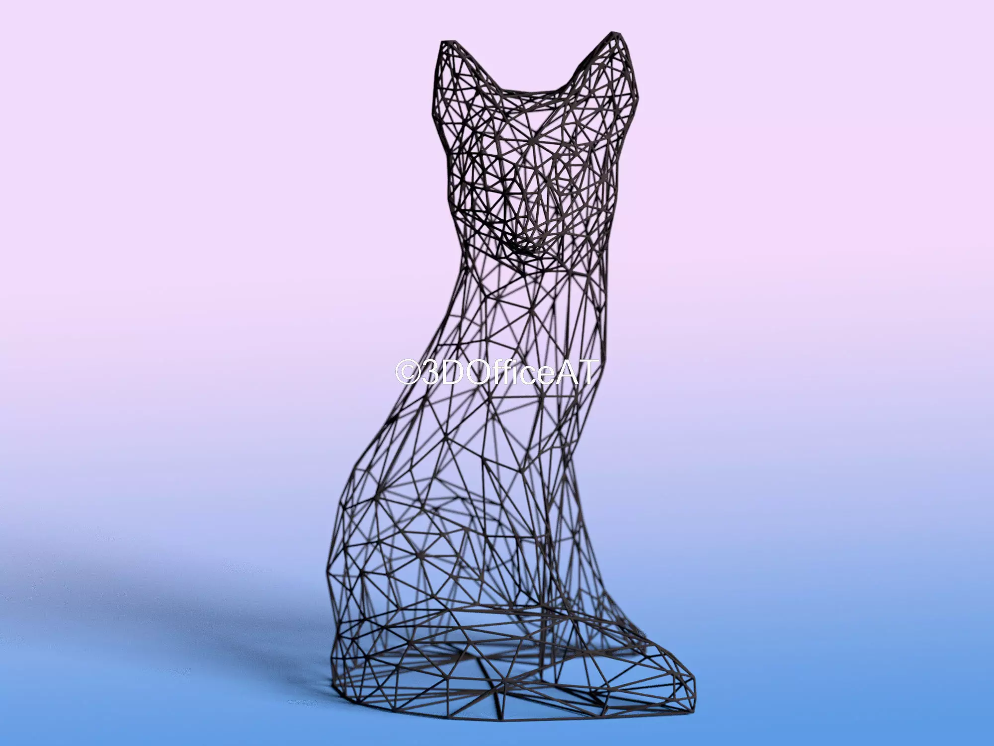 Fox Wire Art - Resin print 3D print model_0