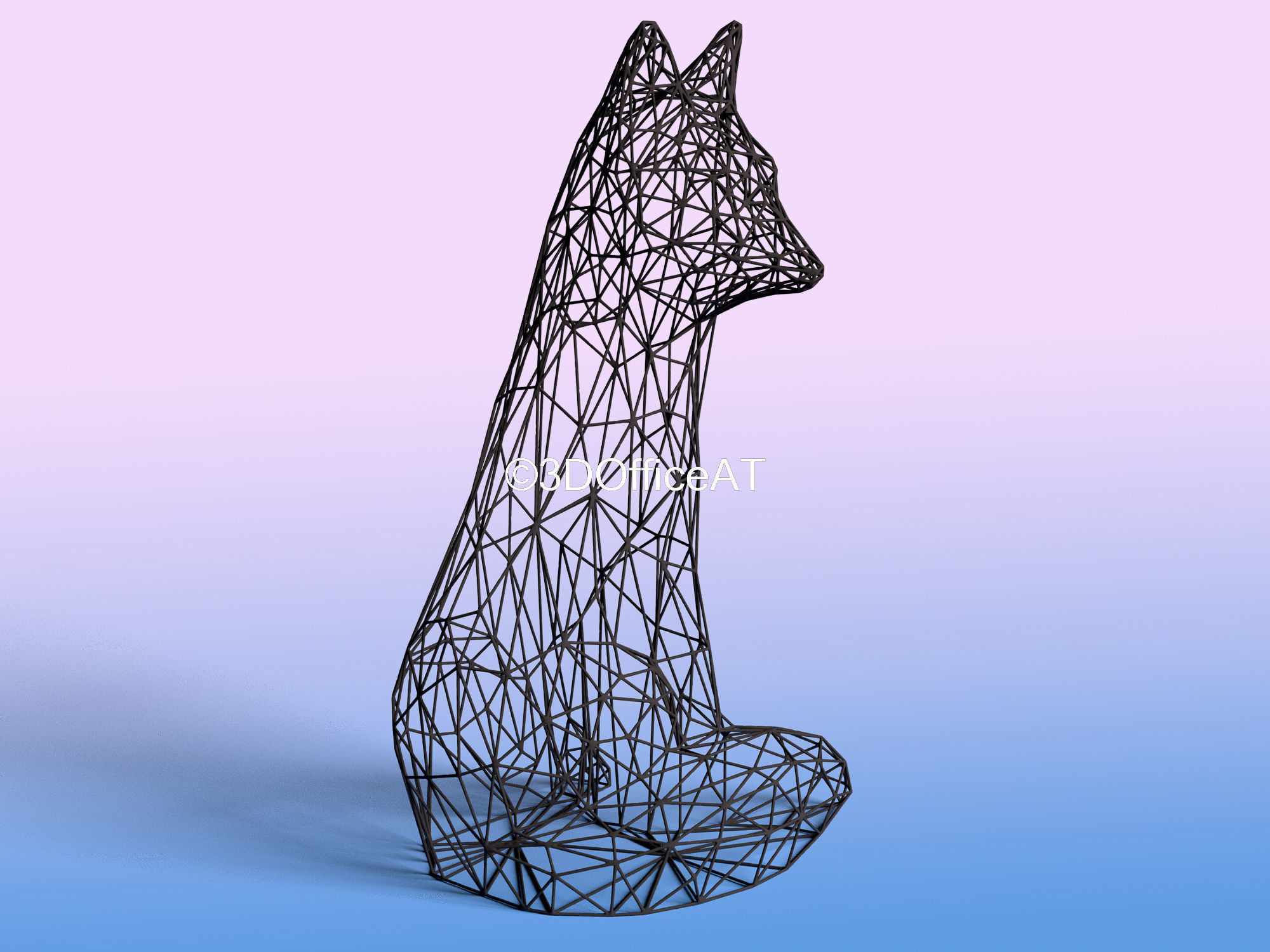 Fox Wire Art - Resin print 3D print model_11