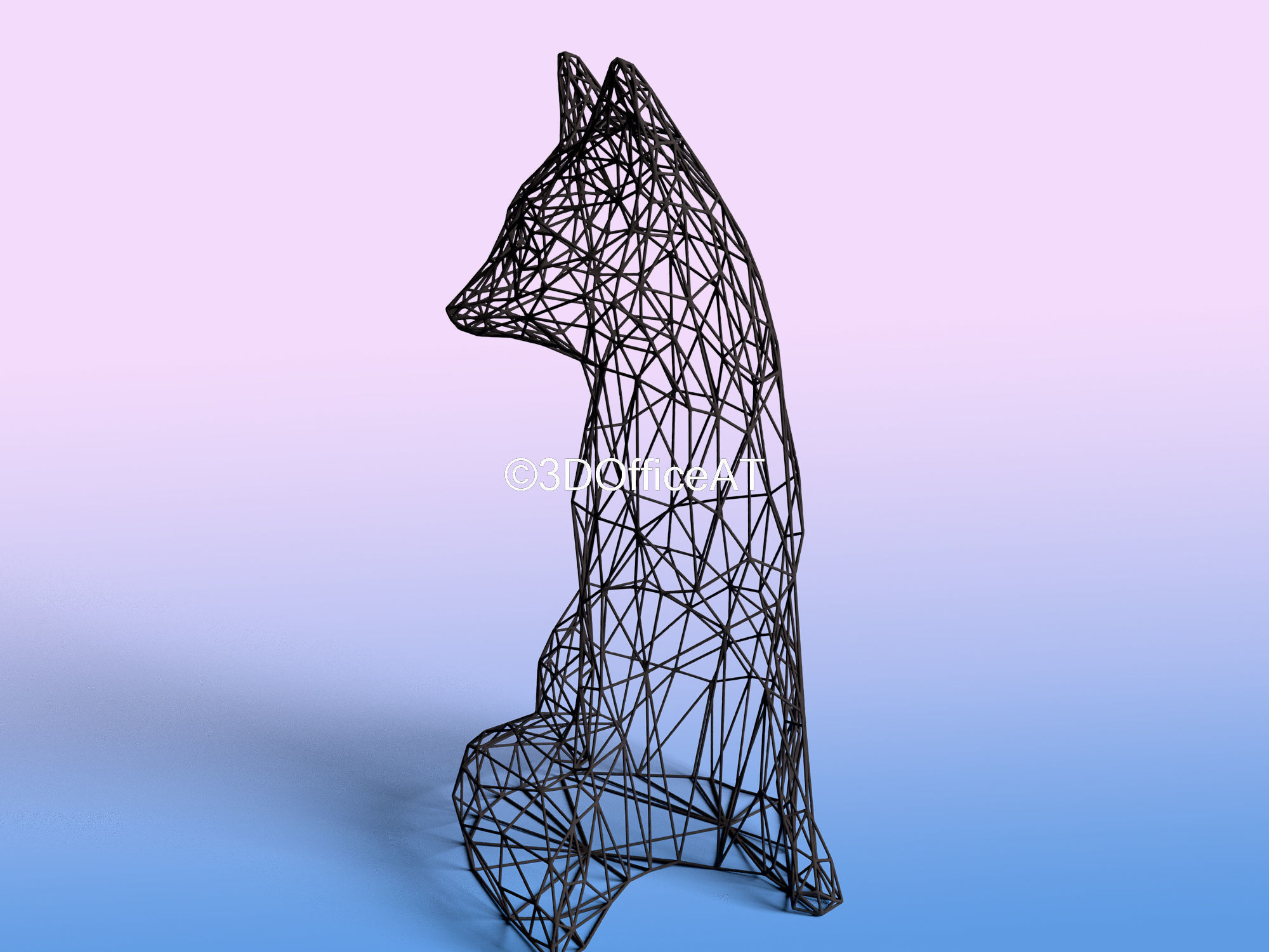 Fox Wire Art - Resin print 3D print model_6