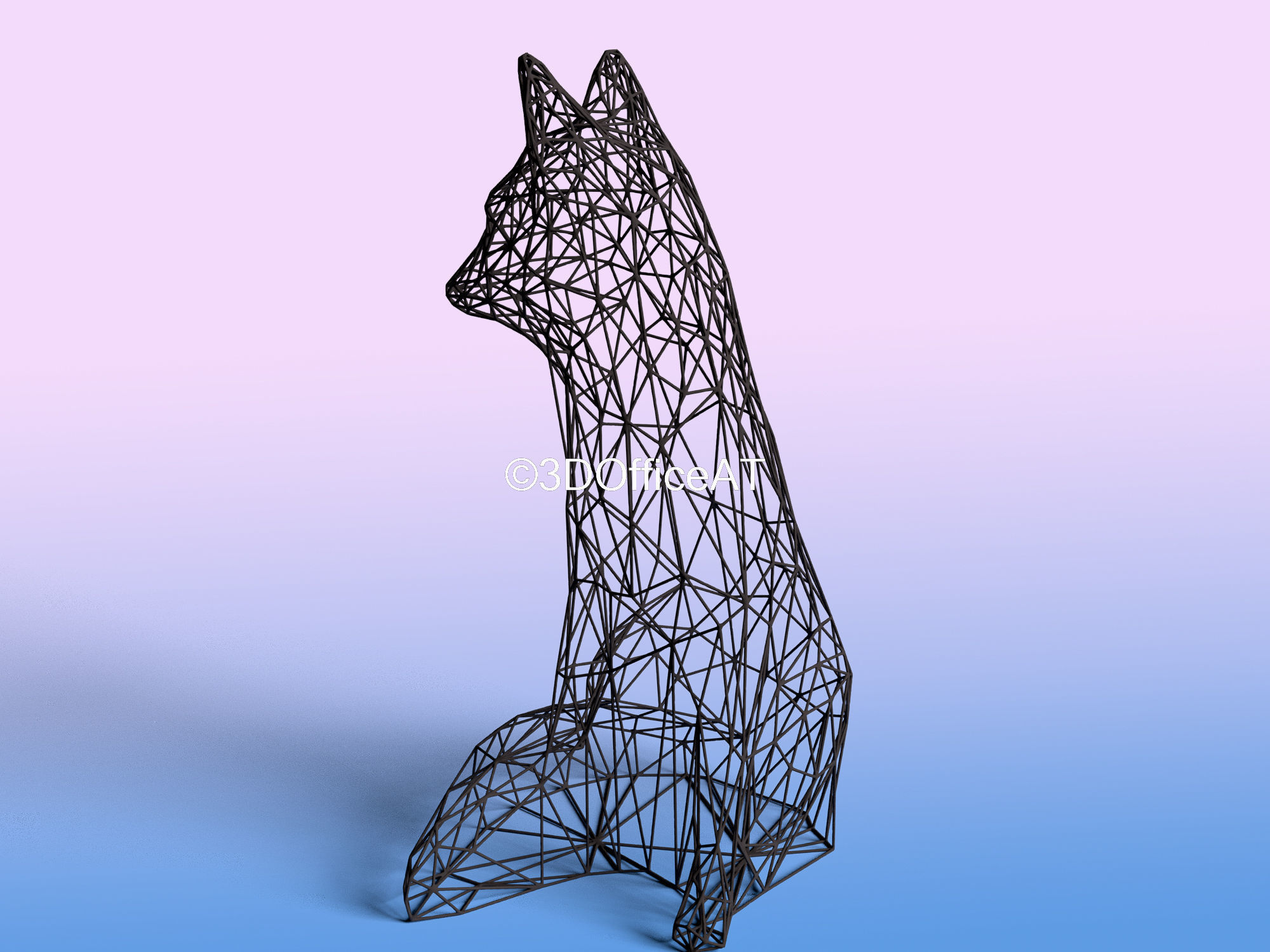 Fox Wire Art - Resin print 3D print model_7