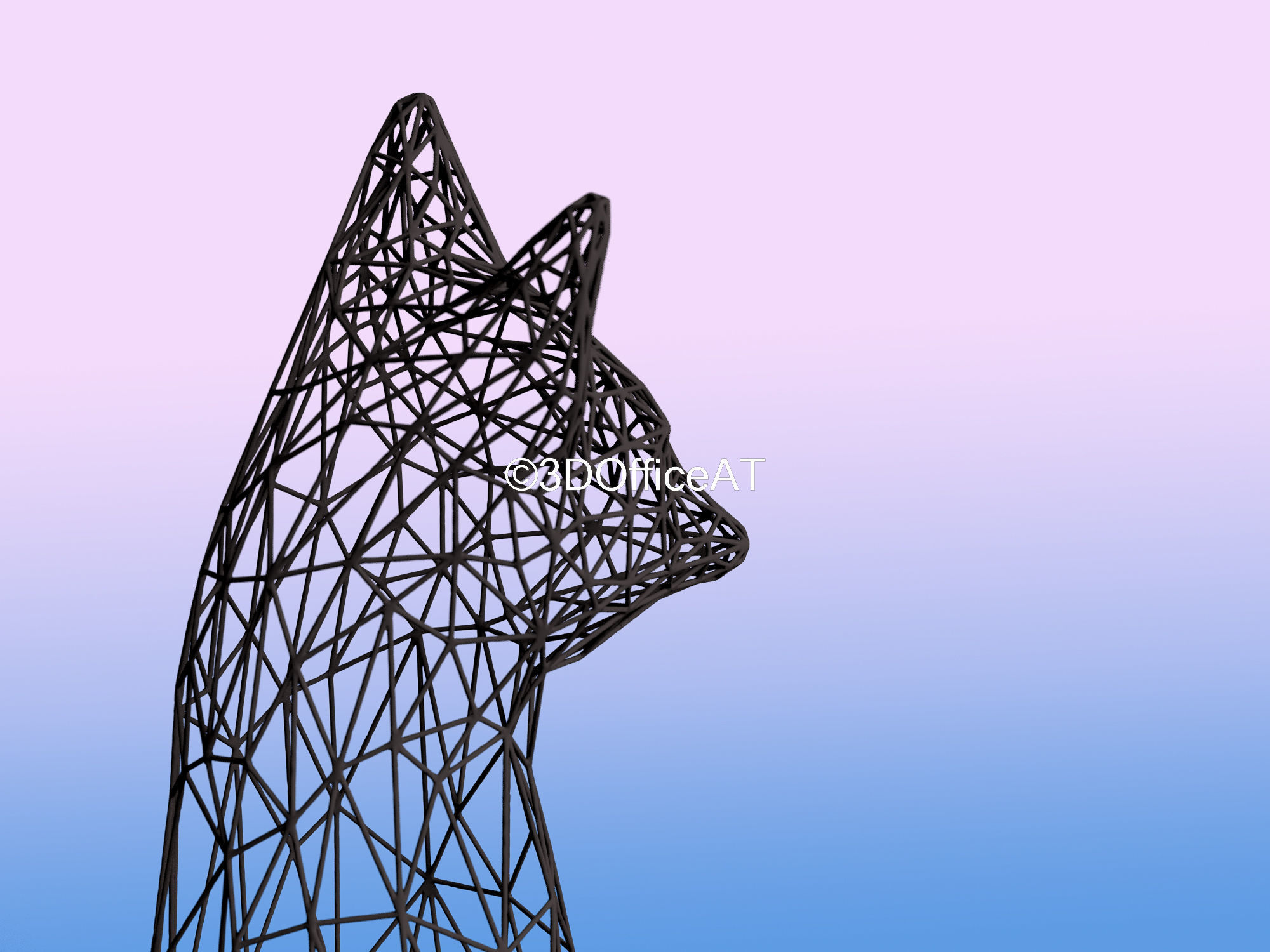 Fox Wire Art - Resin print 3D print model_3