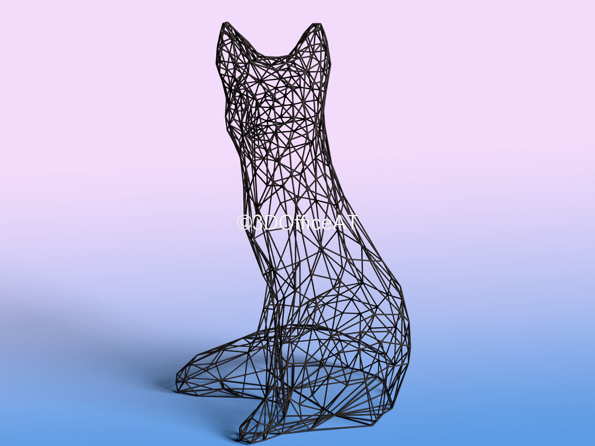 Fox Wire Art - Resin print 3D print model_8