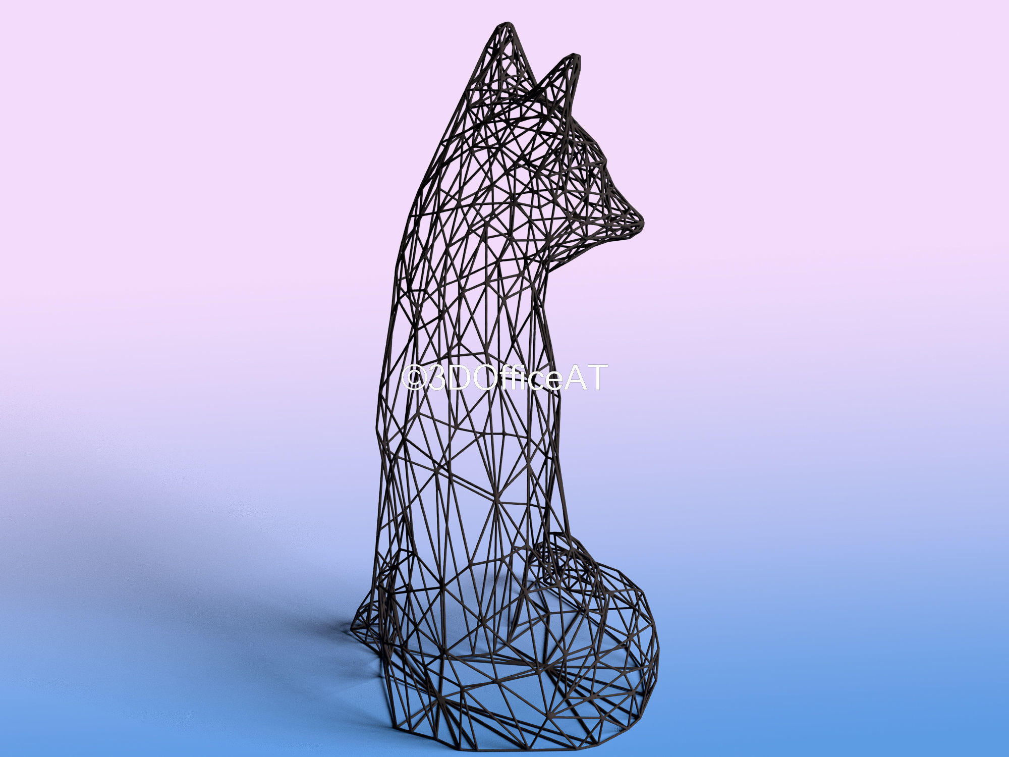 Fox Wire Art - Resin print 3D print model_10