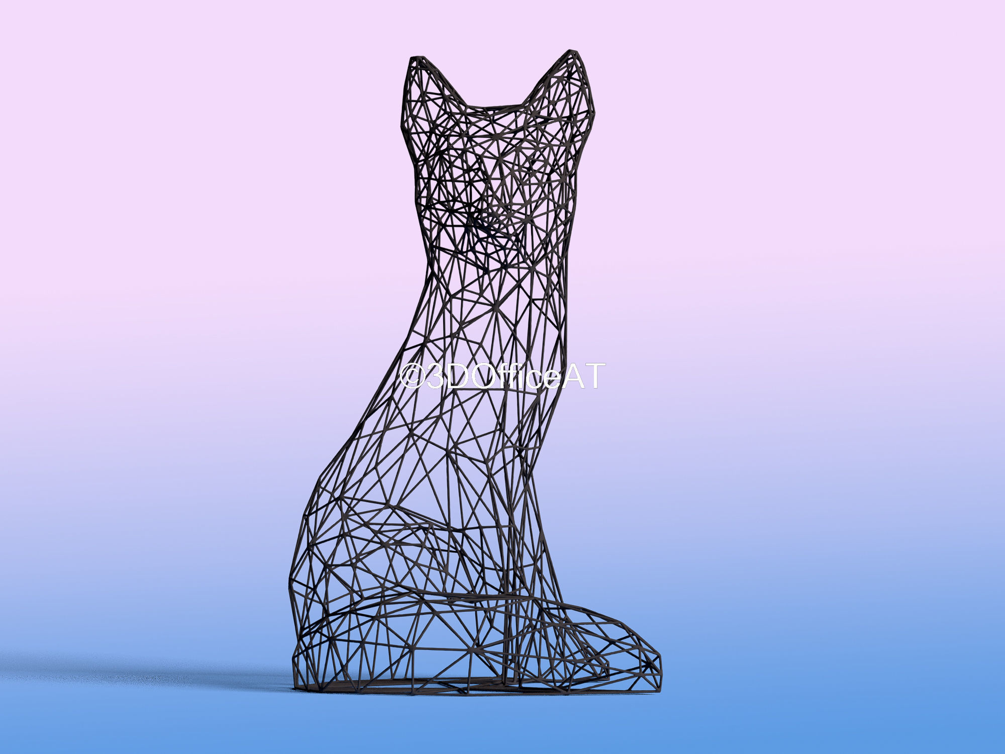 Fox Wire Art - Resin print 3D print model_4