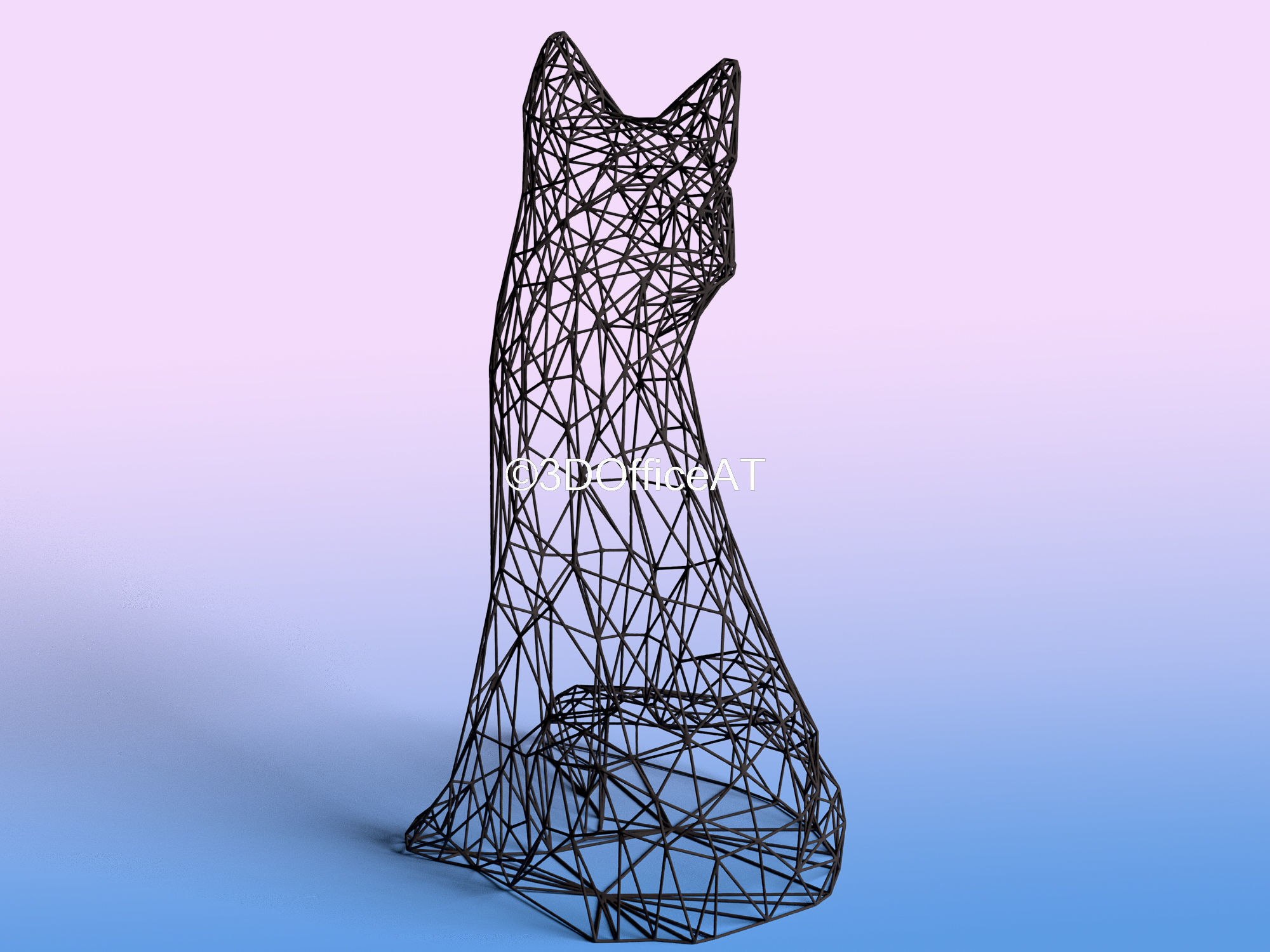 Fox Wire Art - Resin print 3D print model_9