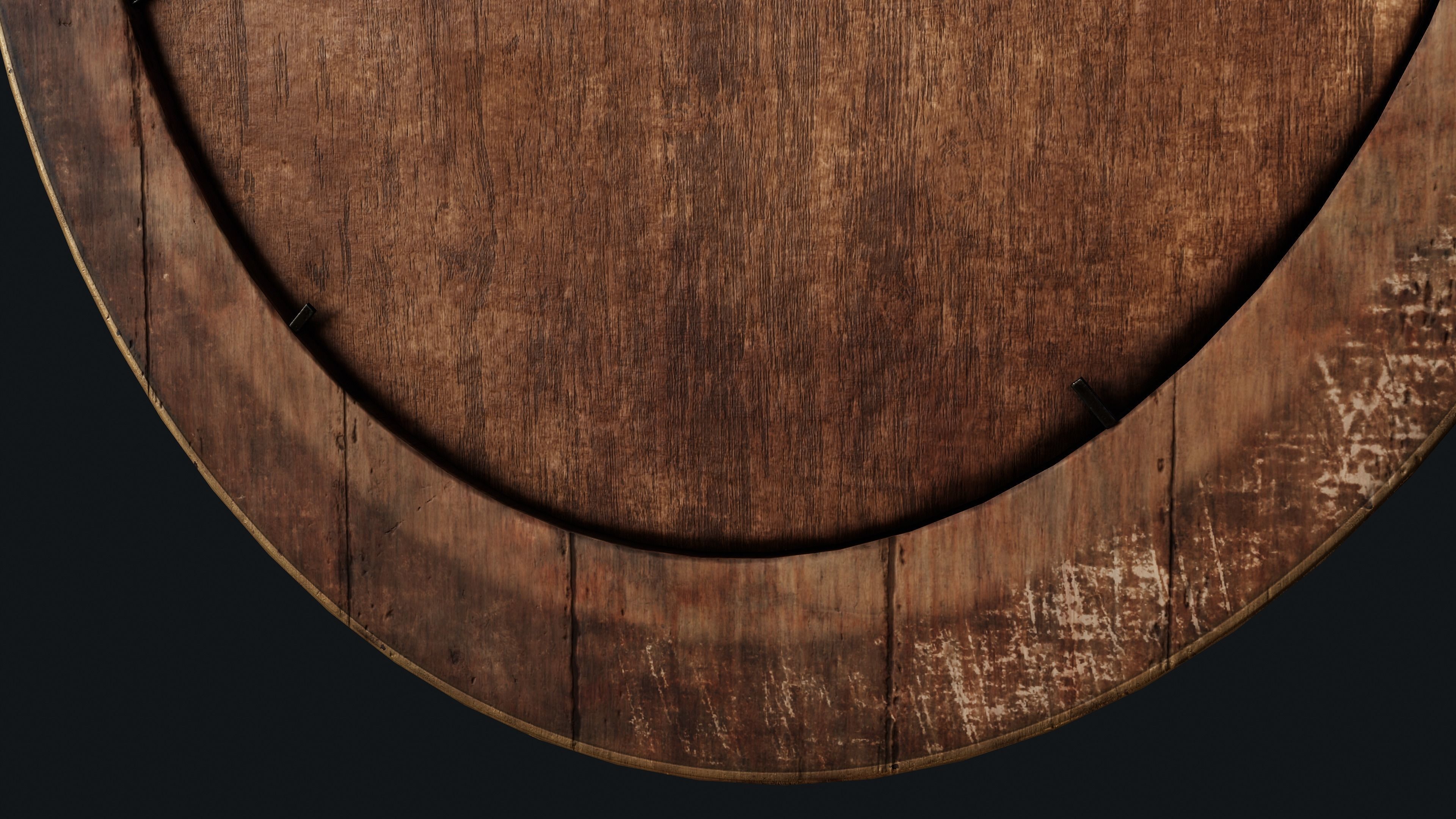 Old Oval Mirror Low-poly 3D model_10