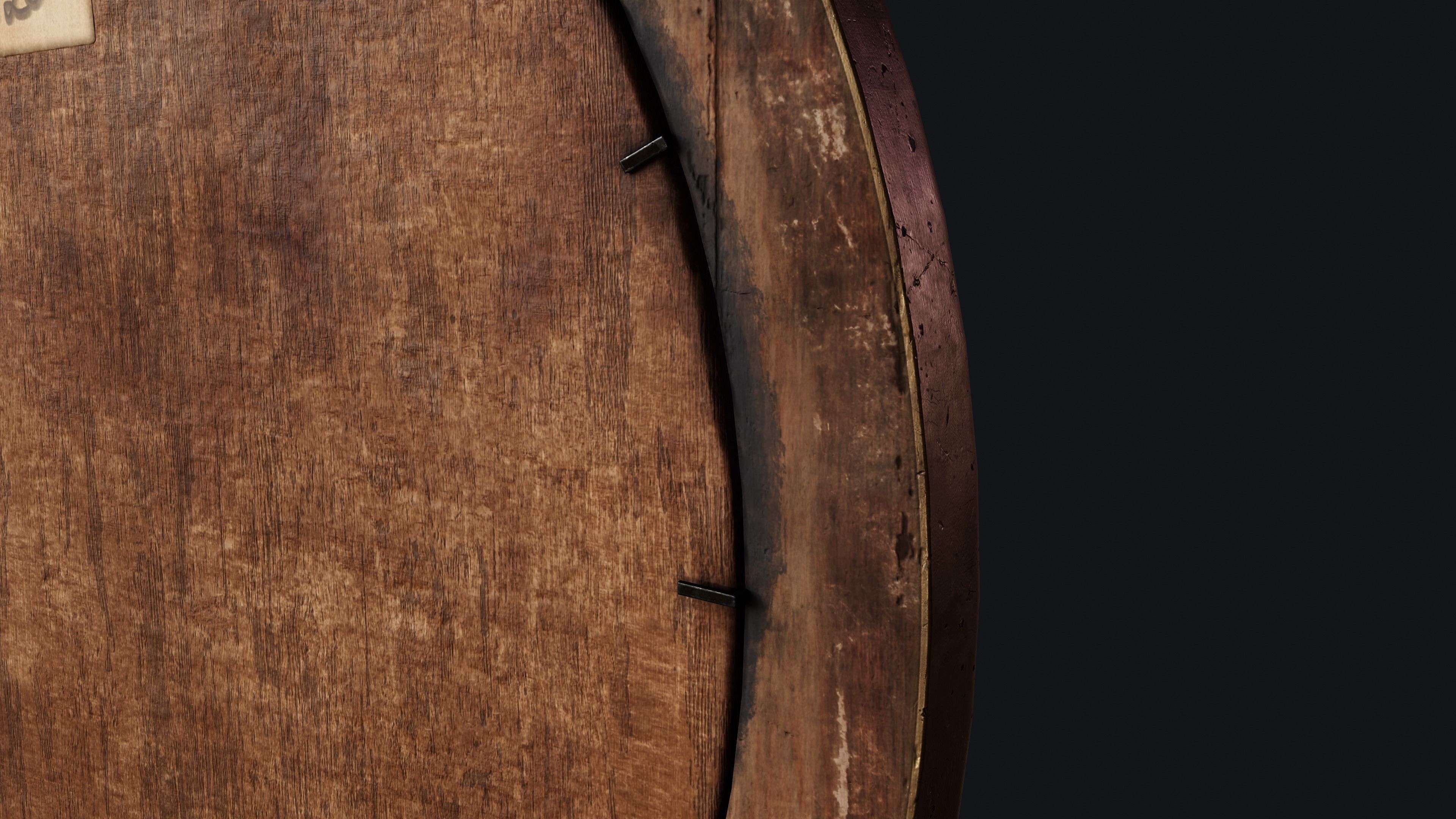 Old Oval Mirror Low-poly 3D model_9