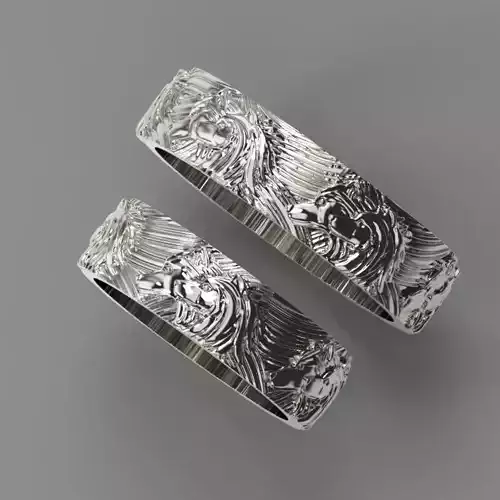 Wedding rings wolves