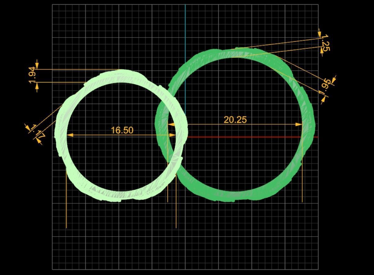 Wedding rings wolves 3D print model_6