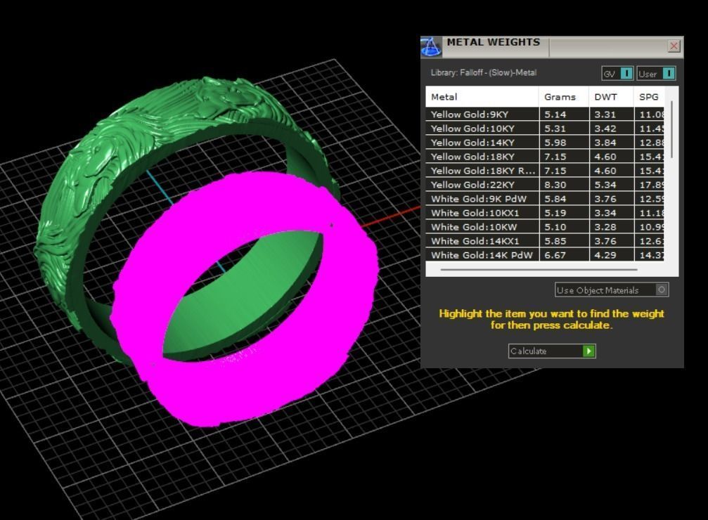 Wedding rings wolves 3D print model_7