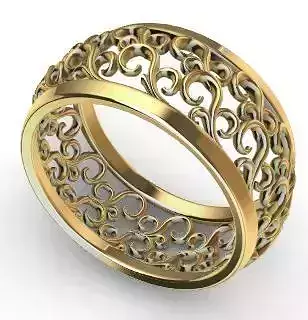 Patterned Ring 3D model Texture