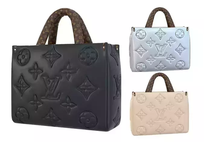  Louis Vuitton Onthego GM Puffer Low-poly 3D model