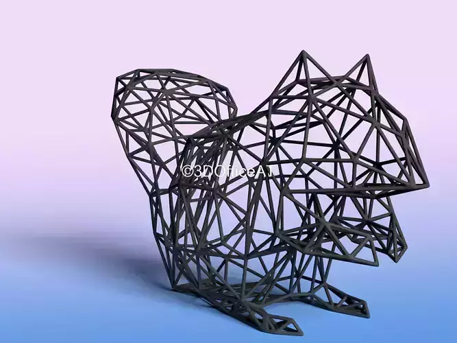 Squirrel Wire Art - Resin Printable 