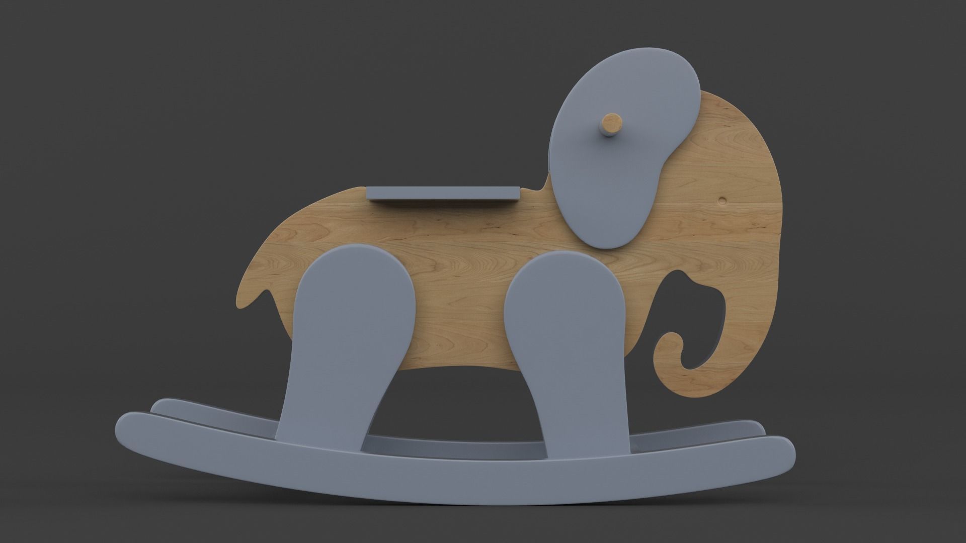 Wooden Elephant Rocking Chair 3D model | CGTrader