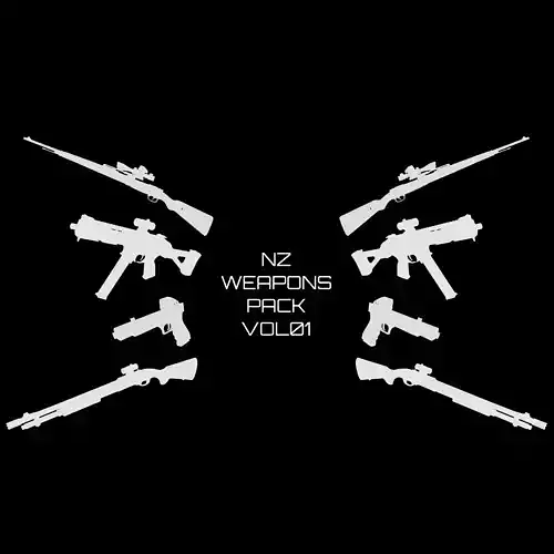 NZ Weapons Pack Vol01 Low-poly 3D model