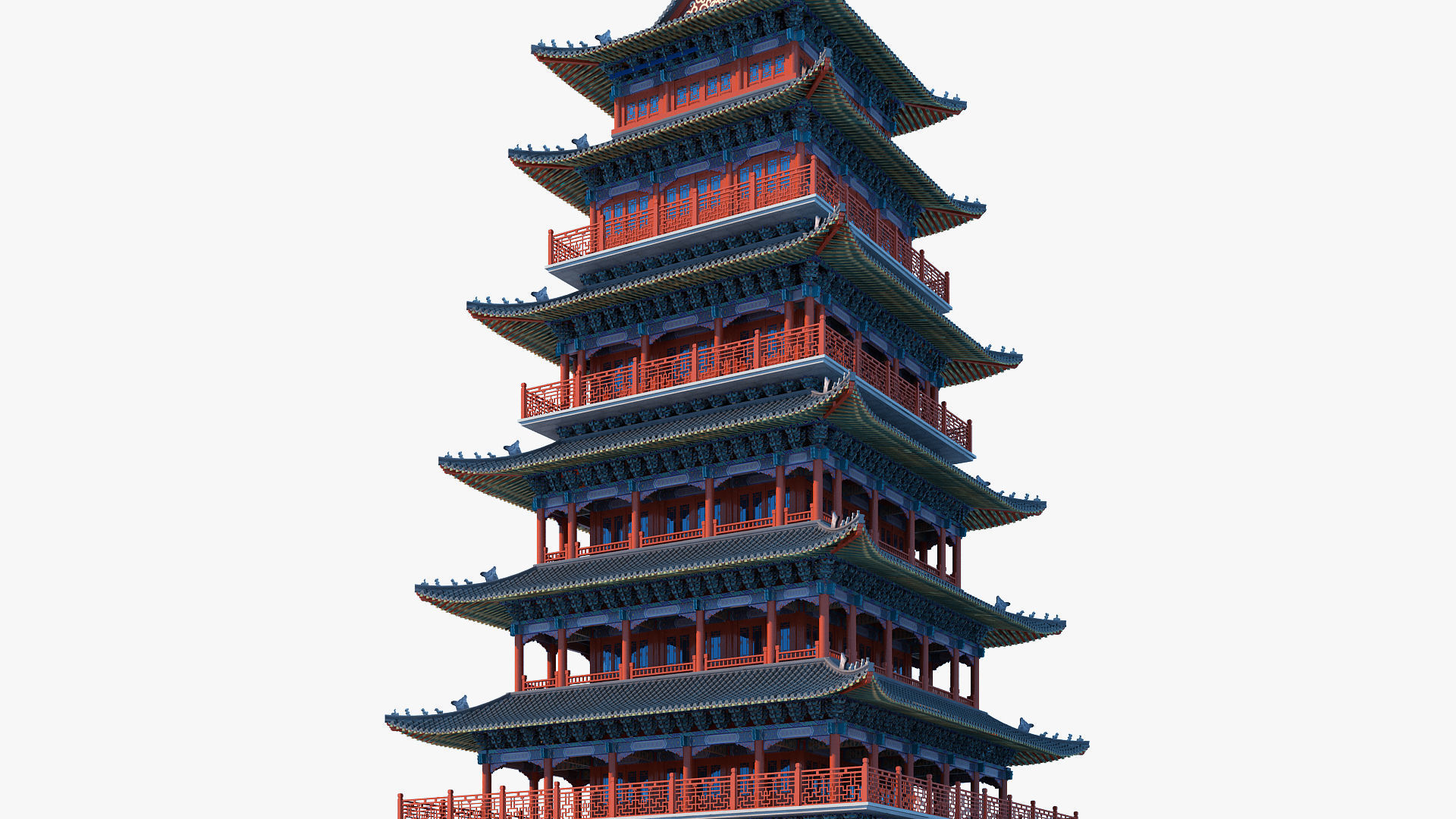 Ancient building attic 3D model_3