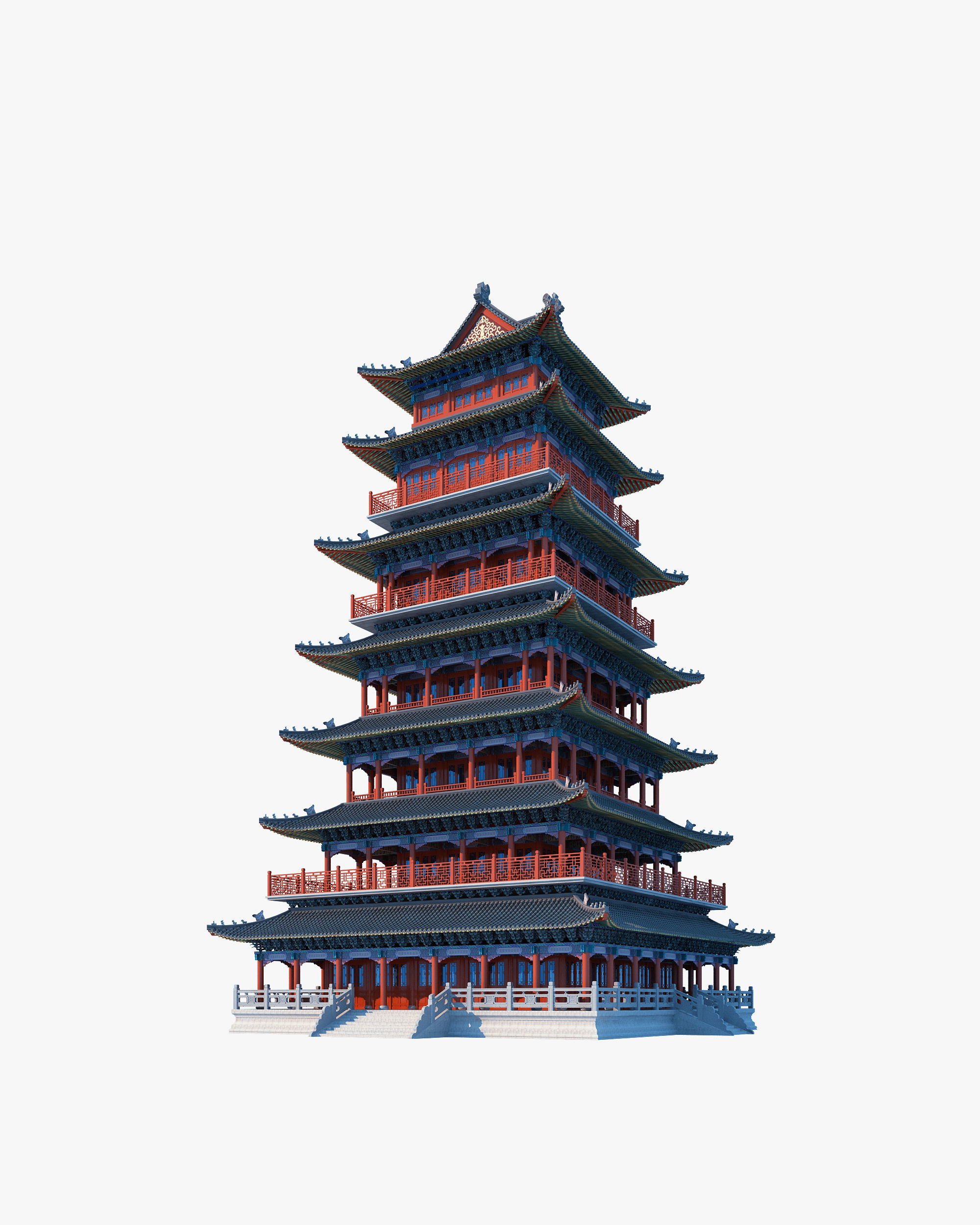 Ancient building attic 3D model_1