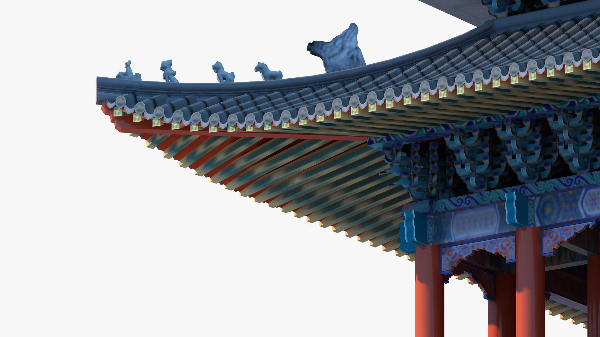 Ancient building attic 3D model_5