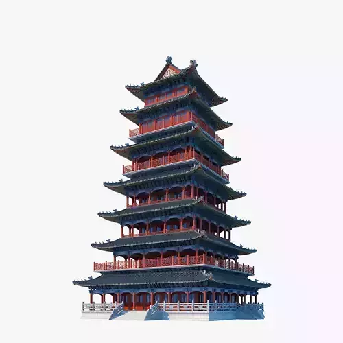 Ancient building attic 3D model